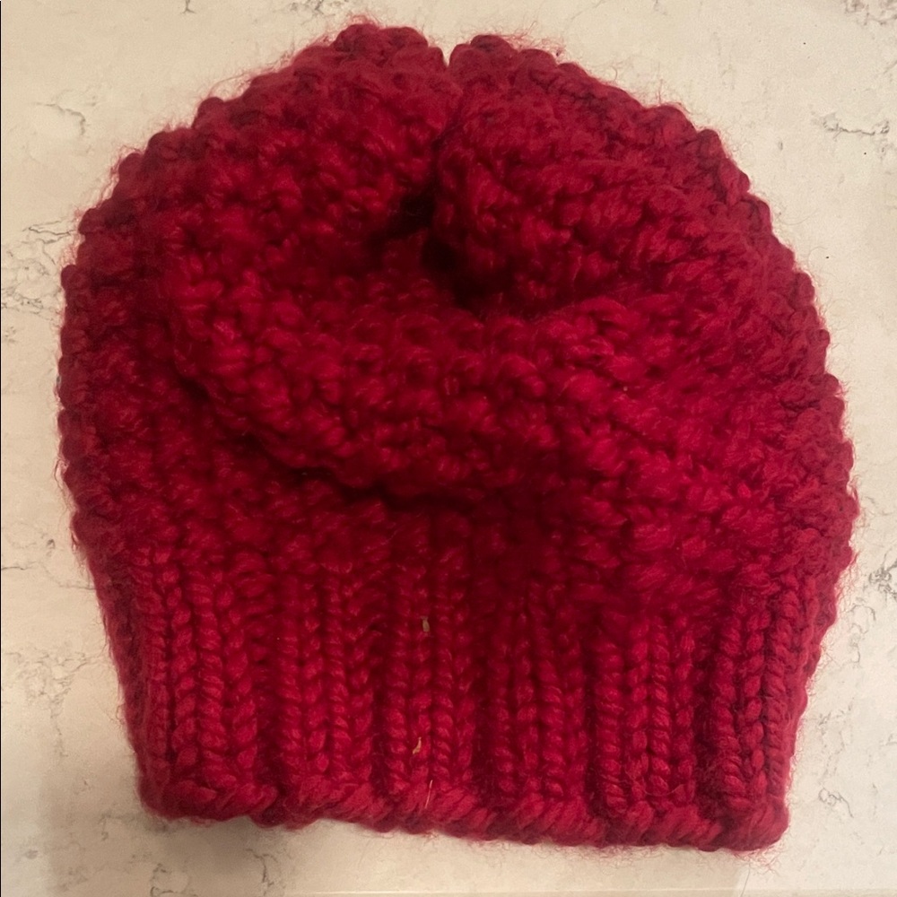 Cozy Red Knit Beanie